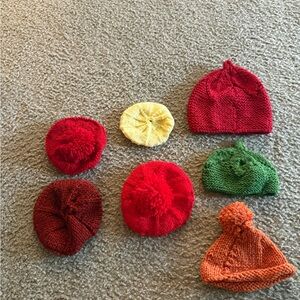 Knitted Hats and Sweaters for Dolls